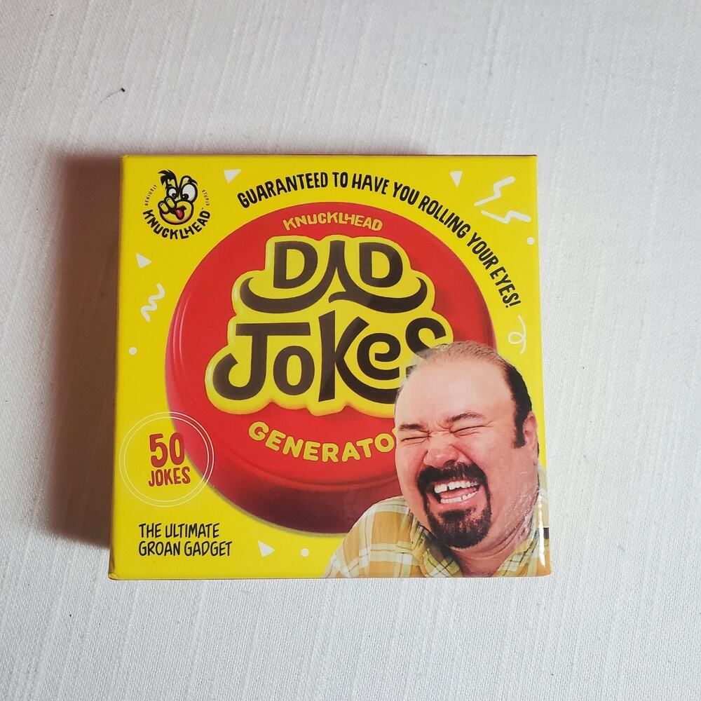 Knucklhead Dad Jokes Button - Father's Gift - Features 50+ Funny Dads Small